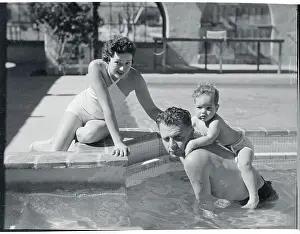 Wesley Ruggles and Arline Judge with Their Son