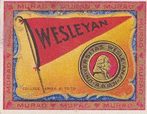Wesleyan University, College Series, Murad Cigarettes, tobacco card, 1909
