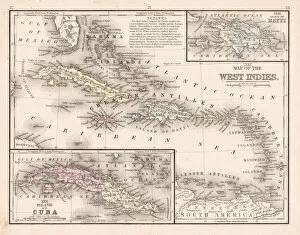 Images Dated 17th May 2017: West Indies map 1867