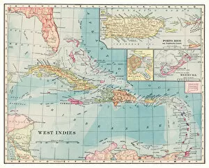 Images Dated 11th April 2018: West Indies map 1892