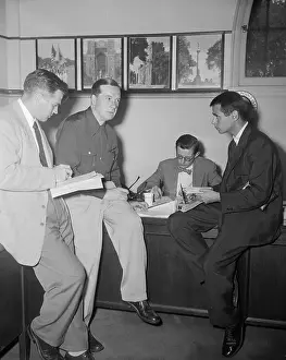 Blaik Prints: West Point Coach Earl Blaik Speaking to Reporters