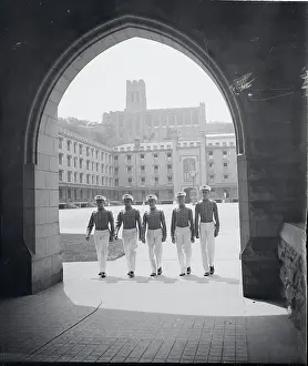 West Point Honor Men Posing in Archway