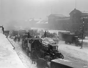 Arod Prints: West Street During a Winter Snowstorm