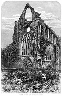 Ruined Gallery: West Front of Tintern Abbey, Monmouthshire, Wales