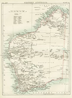 Images Dated 4th October 2017: Western Australia map 1885