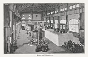 America Gallery: Westinghouse generators, Hydroelectric power station, Niagara Falls, USA, published 1898
