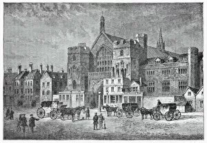 Palace of Westminster Collection: Westminster Hall in London, England - 19th Century