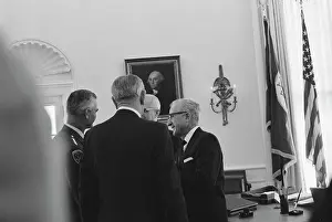 Huty25542 Prints: Westmoreland Meets LBJ At The White House, 1967