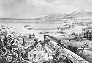 Horseman Prints: Westward the Course of Empire Takes its Way Lithograph by Currier & Ives