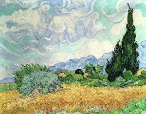 Wheatfield with Cypresses, 1889, Vincent Van Gough