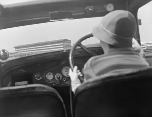 Landscape Female Back Prints: Behind The Wheel