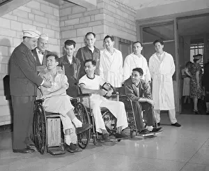 Presentation Prints: Wheelchair-Bound Veterans Receiving Medals