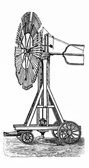 Traditional Windmills Gallery: Wheeled Wind motor