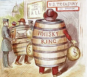 Money Prints: Whiskey Ring Political Cartoon by Thomas Nast
