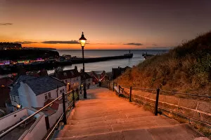 Images Dated 23rd August 2018: Whitby Harbour Steps