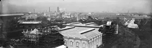 Prints of 1908: The construction of White City for the Franco British Exhibition at Shepherds Bush in London. (Photo by Alfred Hind Robinson/A H Robinson/Getty Images) Alfred Hind Robinson (1864-1950) Prints: White City
