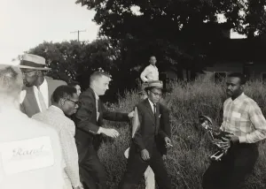 Little Rock Prints: White Mob Hounding African American Reporters