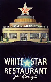 Prints of USA - 1939: A menu for White Star Restaurant reads 'White Star Restaurant' from 1939 in USA. (Photo by Jim Heimann Collection/Getty Images) A Visual Journey Through Jim Heimann’s Collage Illustrations—Celebrating the Art of Vintage Ephemera and Pop History: White Star Restaurant