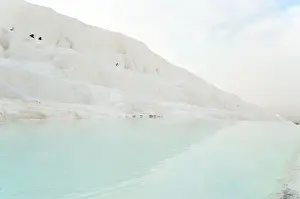 White travertine terrace at Pamukkale
