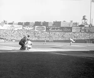 Whitey Ford Pitching to Jim Gilliam