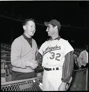 Whitey Ford & Sandy Koufax Handshake 63