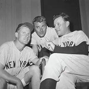Teammate Prints: Whitey Ford Seated W/L. Arroyo & R. Houk
