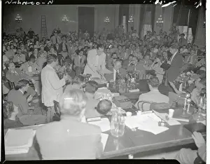 Whittaker Chambers Being Shown Pictures in Hearing
