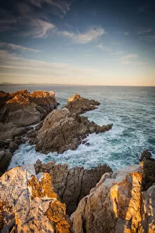Images Dated 17th October 2015: Wide angle landscape image of rock formations and the indian ocean along the Garden Route coast of South Africa