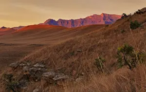 Gallo Landscape Prints: Wide Angle View of a Dramatic Sunrise over the Valley of Giants Castle in the Drakensberg Mountains of South Africa