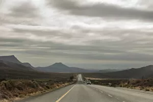Images Dated 13th January 2017: Wide shot of gray clouds over road, Cape Town, Western Cape, South Africa