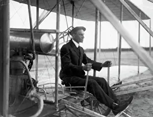 Le Mans Prints: Wilbur Wright in His Airplane
