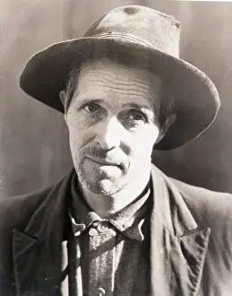 Folk Prints: Wiley Oakley Wearing Hat