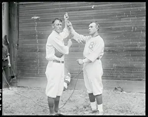 Wilhelm and Fred Mitchell Holding a Rope