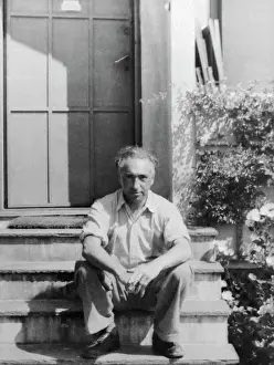 Oslo Prints: Wilhelm Reich Sitting on Steps