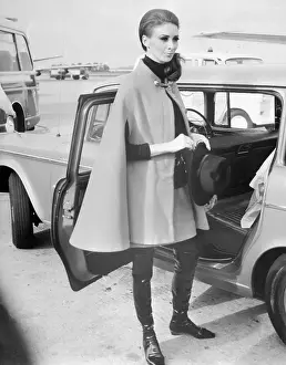 Wilhelmina Prints: Wilhelmina Posing Next to a Car