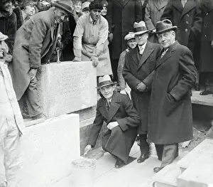 Charles L Prints: Wiliam M. Jardine Laying Cornerstone