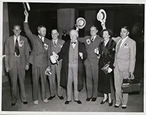 William Allen White Arriving for Convention