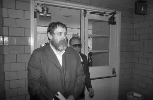 Murderer Prints: William Bradfield Arriving for Resentencing