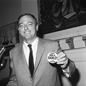 Candidate Prints: William Buckley W/Mayor Campaign Badge