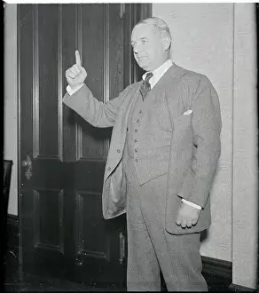 William J Prints: William Donovan Raising Pointed Finger