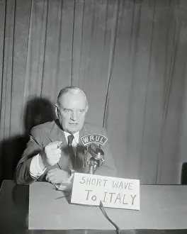 William J Prints: William Donovan Speaking at Microphone