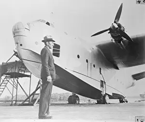 Baltimore Prints: William Ebel About to Board the Mars Flying Boat