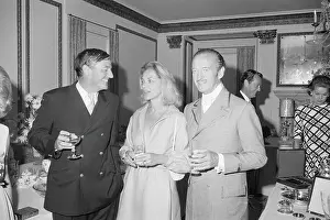 Scottish Prints: William F. Buckley, Lauren Bacall, and David Niven at Wedding Reception