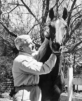 Oxford Prints: William Faulkner Petting Horse