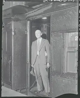 Foster Prints: William Foster Standing in Train Doorway