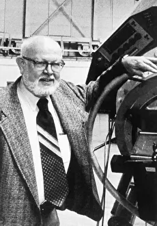 William Fowler Standing W/Telescope
