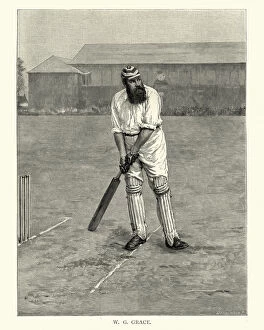 Images Dated 6th October 2018: William Gilbert W. G. Grace, English cricketer 19th Century