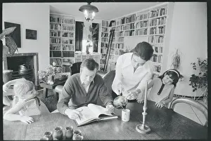 William Goldman and Family in Library
