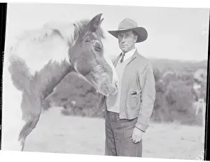 Williams Prints: William Hart Posing with Horse