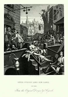 Images Dated 9th October 2015: William Hogarth Gin Lane